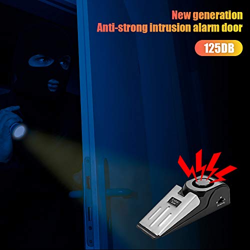 Door Stop Alarm 2 Pack, 120 dB Door Stopper Wedge Door Stops Alarm