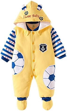 Chefcoco Baby Infant Toddler Boys Girls Dorable Pattern Winter Hoodie Romper Thick Cotton Jumpsuit Kids Snowsuit