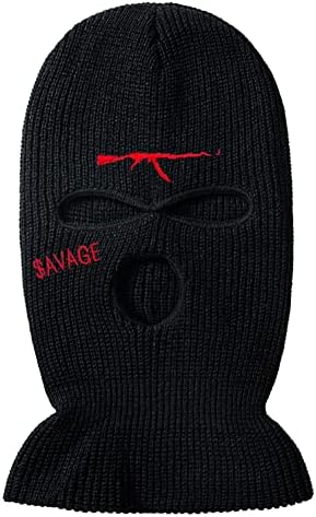 3-Hole Hat Ski Mask Sun Full Face Balaclava Solid Color Hat