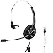 Arama Wired Headset Monaural with Noise Canceling Mic for Avaya 1616 9650 Cisco 7902 7912 Yealink T41 Snom 870 Grandstream GXP1400 Panasonic KXT Huawei C58 Zultys 37G IP Phones (A200Y1)