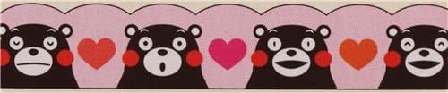 cute thin die-cut Kumamon heart Masking Tape deco tape from Japan
