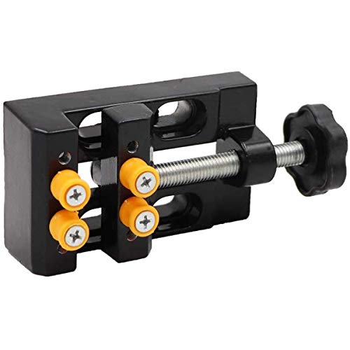 Mini Drill Press Vise, 2 pack Precision Clamp Table Bench Vice for Jewelry Walnut Nuclear Watch Repairing Clip DIY Sculpture Craft Carving Bed Tool