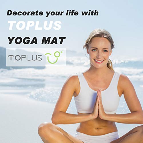 TOPLUS Yoga Mat, Premium 1/4 inch Imprint Non Slip Extra Thick Fitness & Exercise Mat with Carrying Strap, Workout Mat for All Types of Yoga, Pilates and Floor Exercises