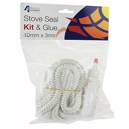 Stove Rope Door Seal Wood Log Burner Fire Glass Glue Adhesive 3 Metres / 100ml (Rope Thickness Stove Rope Door Seal Wood Log Burner Fire Glass Glue Adhesive 3 Metres / 100ml (Rope Thickness