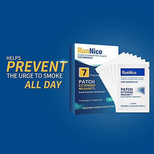 RunNico 21mg Nicotine Patches 7Pcs Step 1 2 3 Stop Smoking Aid Nicotine