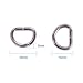 PH PandaHall About 50 Pcs 304 Stainless Steel D Rings Buckle Ring Bag Purse Keychain Snap Hook Webbing Belts Loop Strap 11 Gauge fits Webbing 14mm
