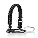 Water Bottle Handle for Hydro Flask and Other Wide Mouth Bottles, Paracord Strap Carrier for 12oz to 64oz Bottle, Bottle Accessories for Hiking - Assembled with Safety Ring and Carabiner (Black)