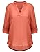 REGNA X Love Coated Womens Cuffed Sleeve Chiffon Blouse Top(S, M)