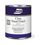 Brushing Lacquer, DFT010/04, Clear Gloss, 1 Quart, Clear Wood Finish