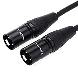 NANYI Microphone Cable XLR to XLR Patch Cables, 3-Pin XLR Male to Male mic Cable DMX Cable Patch Cords with Oxygen-Free Copper, 1.6Feet