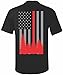 Patriot Apparel Wildland Wild Fire Thin Red Line Firefighter T-Shirt Hotshots Design (X-Large, Black)