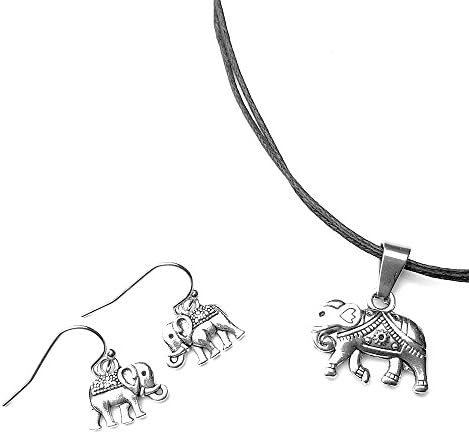Chimerical Goods Circus Elephant Earring & Adjustable Necklace Jewelry Set (Circus Elephant)