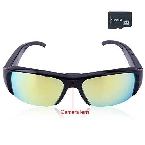 WISEUP 16GB 1920x1080P HD Wearable Hidden Spy Camera Sunglasses DV Camcorder Eyewear