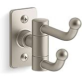 Kohler K35927-BN Castia by Studio McGee Double Hook Robe Hook Vibrant Brushed Nickel