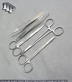 5 PIECES SCISSORS FORCEPS HEMOSTATS NEEDLE HOLDERS DDP INSTRUMENTS