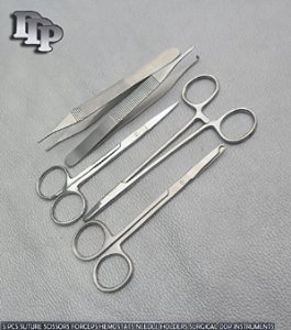 Gold Handle Olsen Hegar Needle Holder Scissors 6.5" - Surgical Grade Hemostat