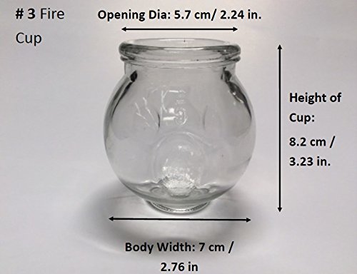 Glass Fire Cupping Jars with Finger Grips - #3 (Outer Dia. 2.2"), Set of 24 Cups - Image 3