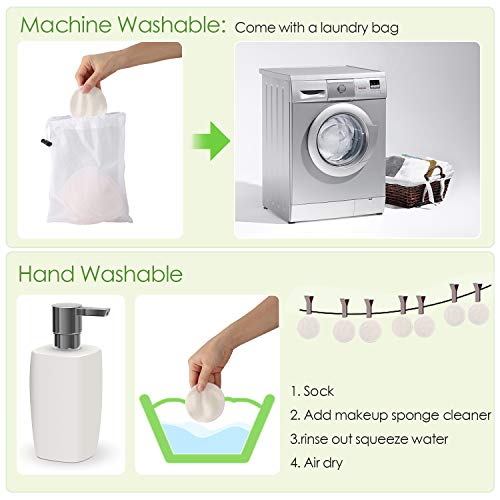 6 Reusable+Packs+Natural+Pads+Face+Cleaning+Washable