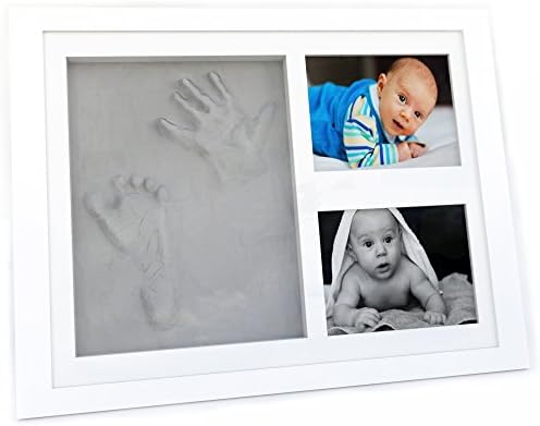 BEST BABY HANDPRINT KEEPSAKE PHOTO FRAME โ Premium quality โ For Boys and Girls โ Best Shower Gift for Registry โ Natural Memorable Clay โ Great Wall or Table decoration โ Cool design from Tiny Cozy