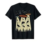 Vintage Dinosaur Alien Abduction T-shirt Funny Alien Shirt