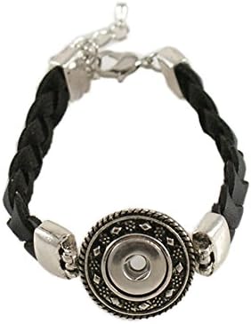 Lovmoment 12MM Small Size Single Button Snap Bracelet Bangle Chunk Jewelry