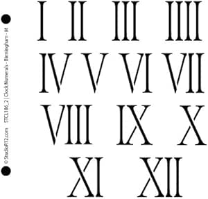 amazoncom clock numerals stencil by studior12 birmingham roman