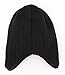 Home Prefer Baby Toddler Boys Winter Hat Fuzzy Fleece Knitted Beanie Hat with Visor Earflaps Hat Black 3-24 Months