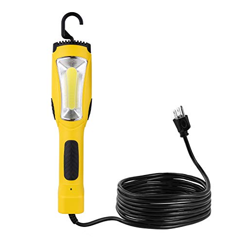 DEWENWILS 15ft COB LED Work Light, 1200LM, Handheld Corded Work Light with Strong Magnet, Swivel Hook, ETL Listed