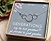 EFYTAL Great Grandma Necklace, 925 Sterling Silver 4 Circles, Four Generation Necklace for Women, Great Grandparents Gift