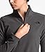 THE NORTH FACE Women Glacier Quarter Zip - TNF Dark Grey Heather & TNF Black - L
