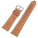 WOCCI 22mm Vintage Leather Watch Band for Men and Women, Silver Buckle (Tan)