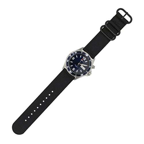 Benchmark-Straps-22mm-Black-PVD-Ballistic-Nylon-2-Piece-Zulu-Watchband-Spring-Bar-Removal-Tool