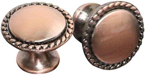 KINGSMAN F312-RG-25 Beaded Rose Gold Finish 1-1/8 inch Round Cabinet Knobs-Qty 25