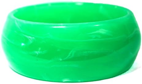 Mint Green Marbleized Chunky Bangle Bracelet for Women