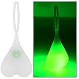 TopOne Cool Bicycle Led Tail Light Waterproof Cycling Silicone Heart Shaped Bike Tail Light Bike Rear Light Green