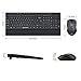 Wireless Keyboard and Mouse Combo with Wide Palm Rest Ergonomic Slim 2.4GHZ 104 Keys Full Size Office Wireless Keyboard, GOFREETECH (Black)