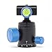 Mini Ball Head Mount with 360 Degree Fluid Rotating Swivel - Bubble Level - Arca Clamp with 1/4 Inch Arca Plate - Compact Tripod Ball Head for Monopod, Slider, DSLR Camera - Max Load Capacity 13.2lb