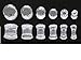 Clear Quartz Organic Precious Stone Cut Like a Diamond Double Sided Flare plugs/solid Saddle (1 Pair) Different Sizes Available B/7/2/B*2