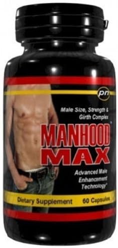 Manhood Max Penis Enlargement Pills Male Enhancement 4"