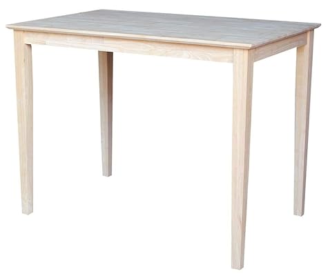 International Concepts Solid Wood Dining Table, 30 x 48, Unfinished