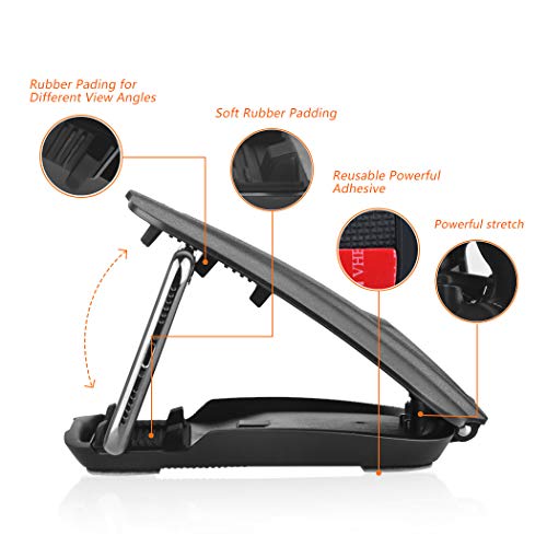 Cell Phone Holder for Car, Car Mount Dashboard Cell Phone Holder [Easy Opening & Neat Folding], Dashboard GPS Holder Mounting in Vehicle for iPhone, Android Smartphones, GPS, o1 - Thumbnail 2
