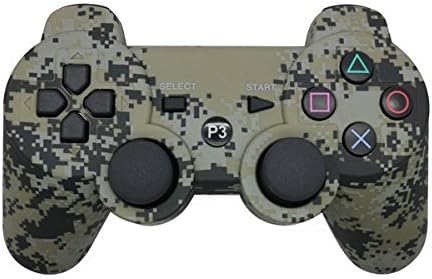 Wireless Bluetooth Double Vibration Gamepad for PS3 - Camouflage Gray