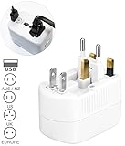 Yubi Power USB Charging Port (1A) All in One Universal Worldwide Travel Wall Charger AC Power AU UK US EU Plug Adapter Adapter.