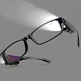 Fashion Design Optics Led Reading Glasses Light Glasses Oculos Degree Unisex Eyeglasses +1.0, +1.5, +2.0, +2.5, +3, +3.5, +4 (+1.5, BLACK)