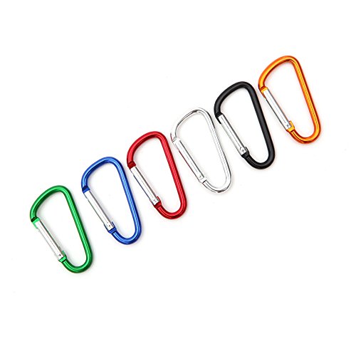 image for MAINRI Carabiner Clip Keychain Small Caribeaner Clip Keys Chain 2” A