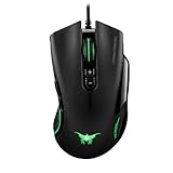 VersionTech CW10 Ergonomic Gaming Mouse Wired Optical Mouse USB Mice with Adjustable DPI for Laptop Mac Computer PC Gaming(Black)