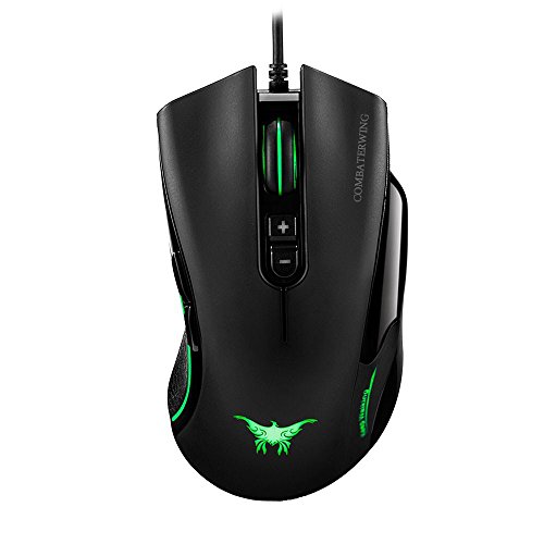 VersionTech CW10 Ergonomic Gaming Mouse Wired Optical Mouse USB Mice with Adjustable DPI for Laptop Mac Computer PC Gaming(Black) VersionTech CW10 Ergonomic Gaming Mouse Wired Optical Mouse USB Mice with Adjustable DPI for Laptop Mac Computer PC Gaming(Black)