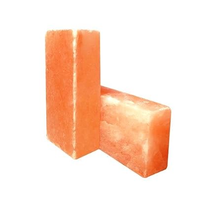 100% HIMALAYAN SALT BRICKS 2"x4"x8 Set Of 2, Pink Salt Bricks Rock Crystal Salt Products Salt Block Cooking Slab
