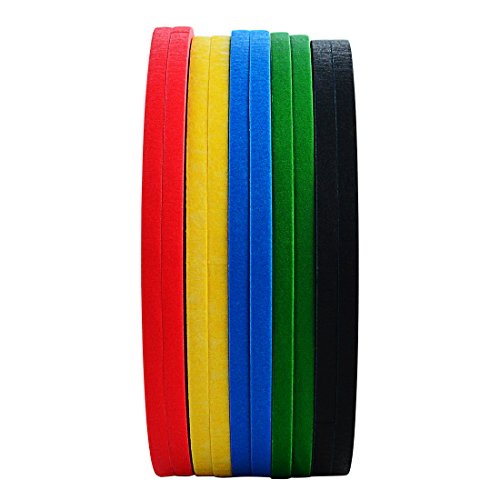 10 Pieces 5 mm Width Graphic Chart Tape, Nydotd Colored Whiteboard Grid