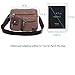Ranboo Men Crossbody Shuolder Bag Canvas Messenger Bag Pack Travel Work Brown
